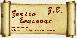 Zorilo Bausovac vizit kartica
